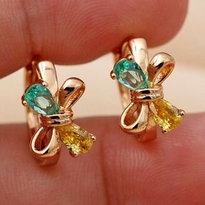 HOST PICK Gold Filled Citrine Emerald Topaz Bows